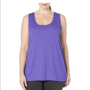 JUST My Size scoop neck purple tank top size 1X
